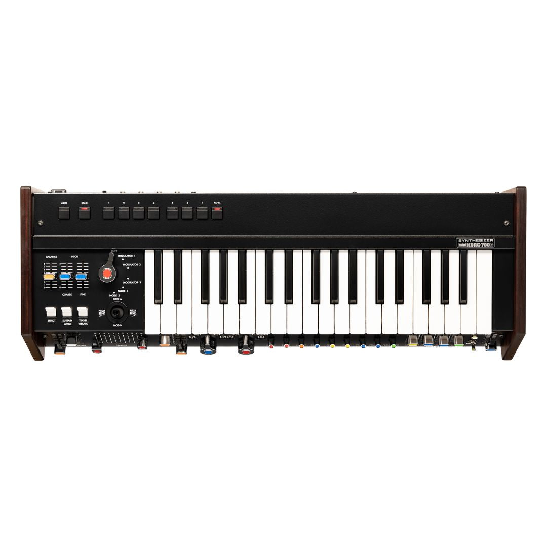 Top view of Korg miniKORG 700Sm on white background