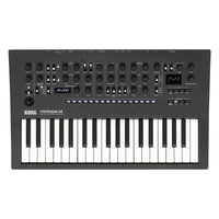 Top view of Korg minilogue xd Polyphonic Analogue Synthesizer on white background