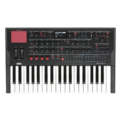 Top view of Korg modwave mk II Wavetable Synthesizer on white background