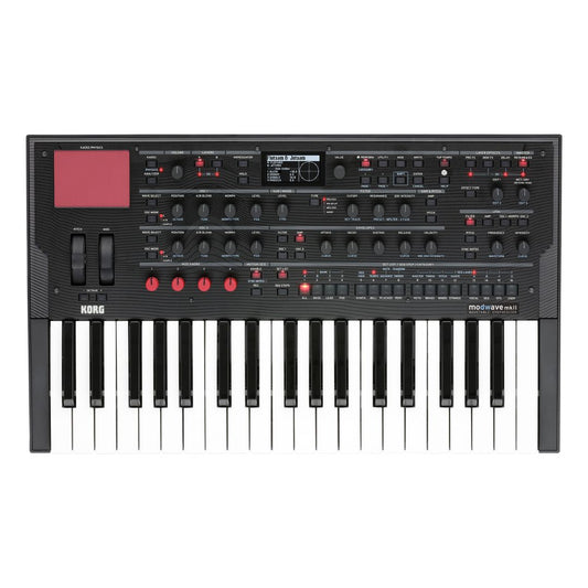 Top view of Korg modwave mk II Wavetable Synthesizer on white background