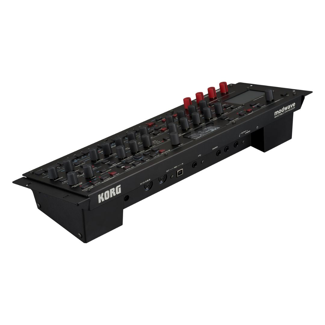 Angled rear view of Korg modwave module on white background