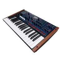 Angled front view of Korg multi/poly on white background