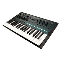 Angled view of Korg opsix mk II on white background