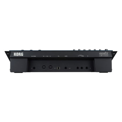 Rear view of Korg opsix module on white background