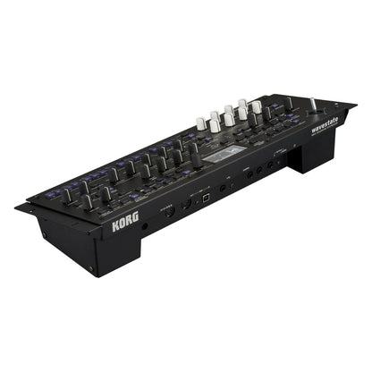 Angled rear view of Korg wavestate module on white background