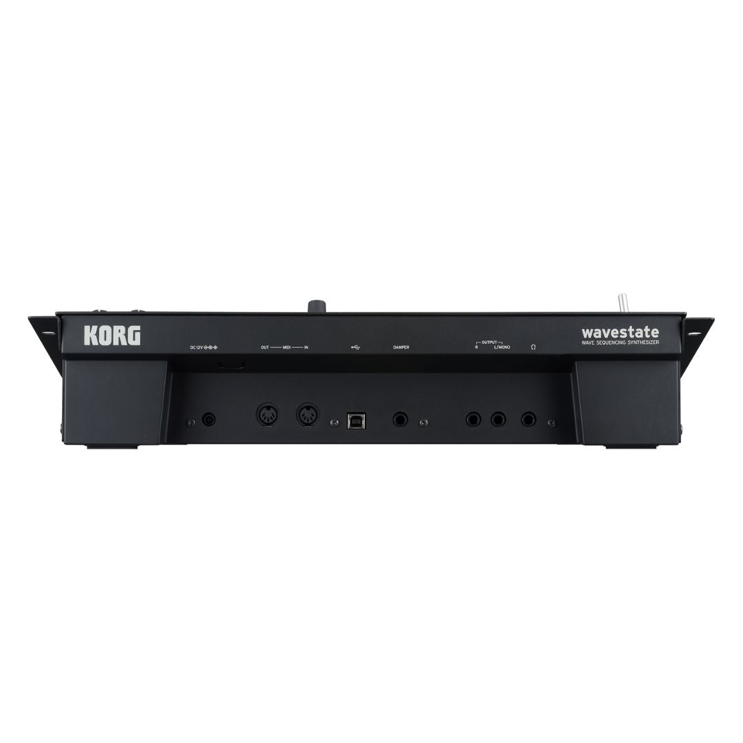Rear view of Korg wavestate module on white background