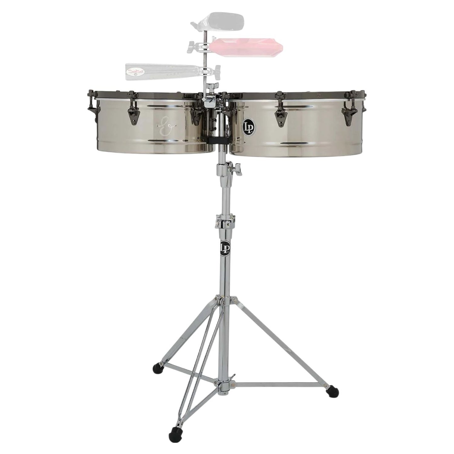 Front view of LP E-Class 14″ & 15″ Timbales on white background