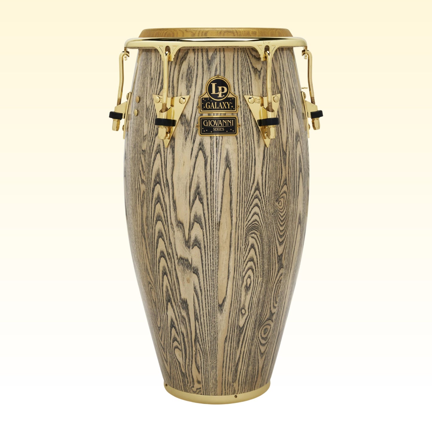 Front view of LP Giovanni 11-3/4″ Conga on yellow background