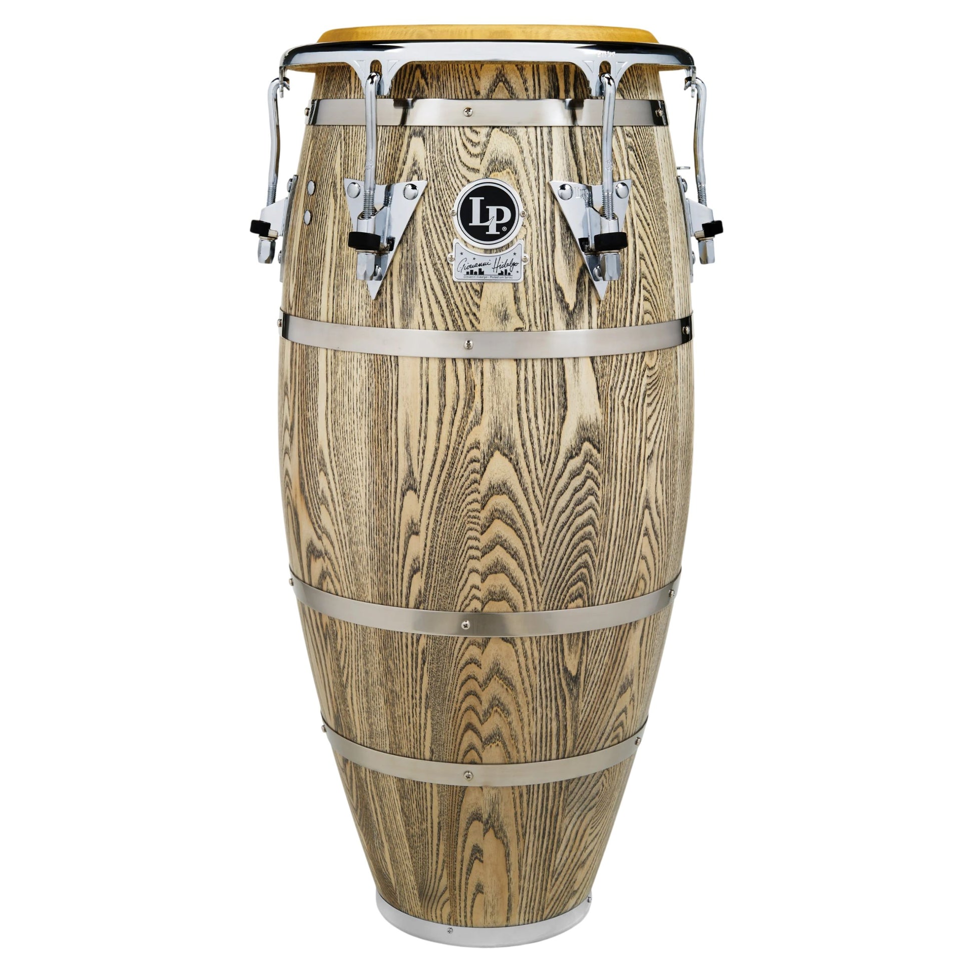 Front view of LP Giovanni Palladium 11-3/4″ Conga on white background
