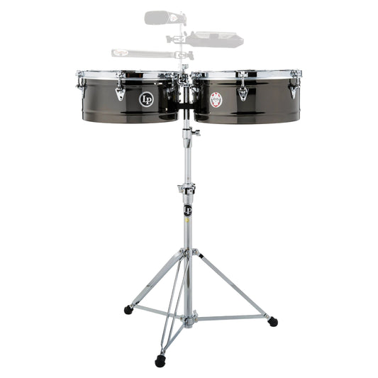 Front view of LP Karl Perazzo 14″ & 15″ Timbales on white background