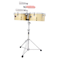 Front view of LP Prestige 13″ & 14″ Timbales on white background
