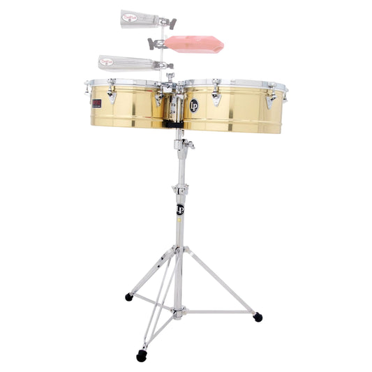 Front view of LP Prestige 13″ & 14″ Timbales on white background