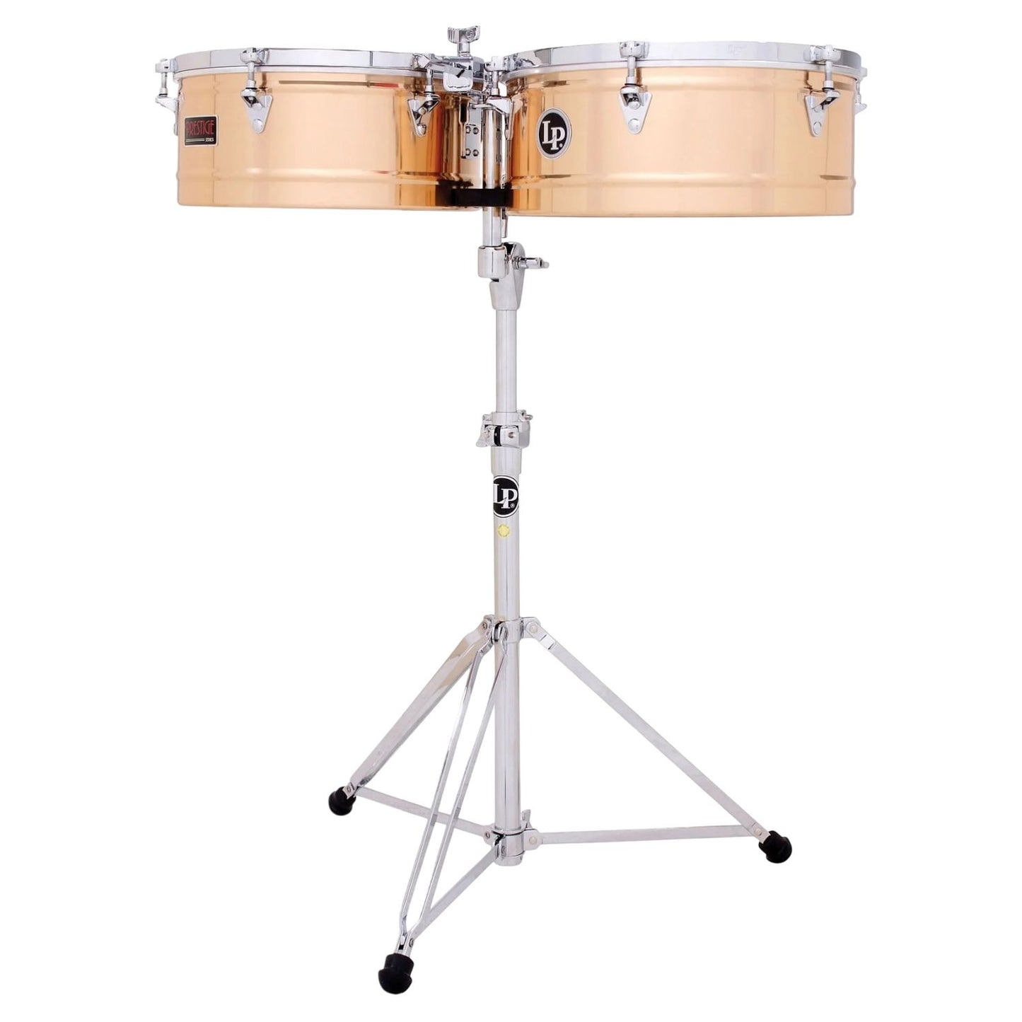 Front view of LP Prestige 14″ & 15″ Timbales on white background