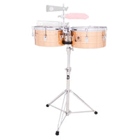 Front view of LP Tito Puente 12″ & 13″ Timbales on white background