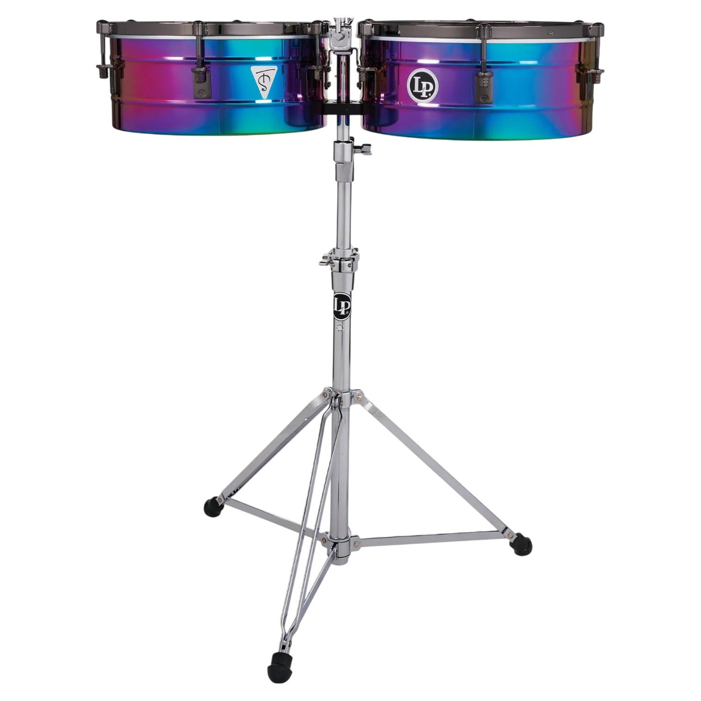 Front view of LP Tony Succar 14″ & 15″ Timbales on white background