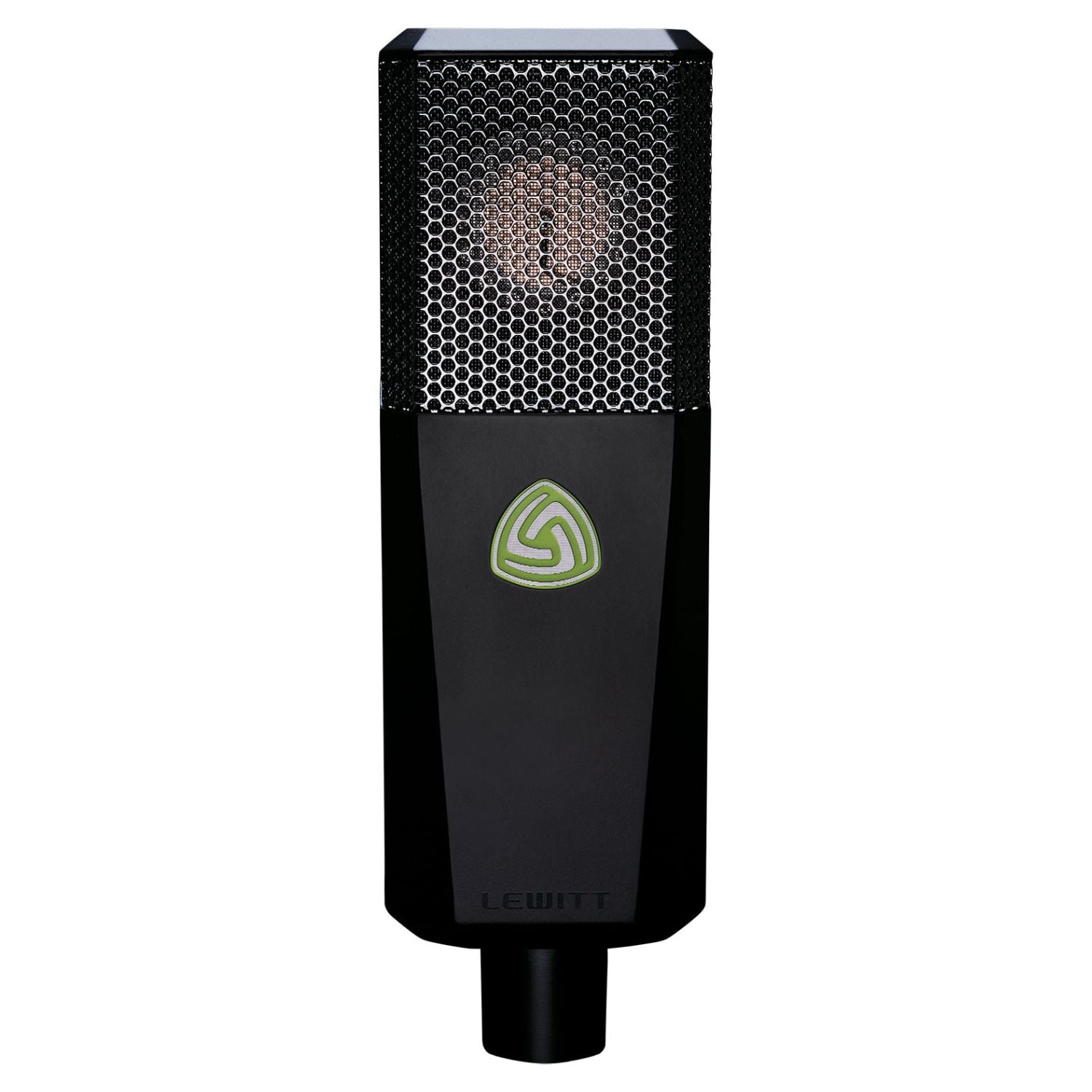 Rear view of Lewitt Audio LCT 940 Tube and FET Microphone on white background