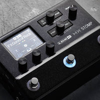 Line 6 HX Stomp Pedal On a Dark Gray Surface