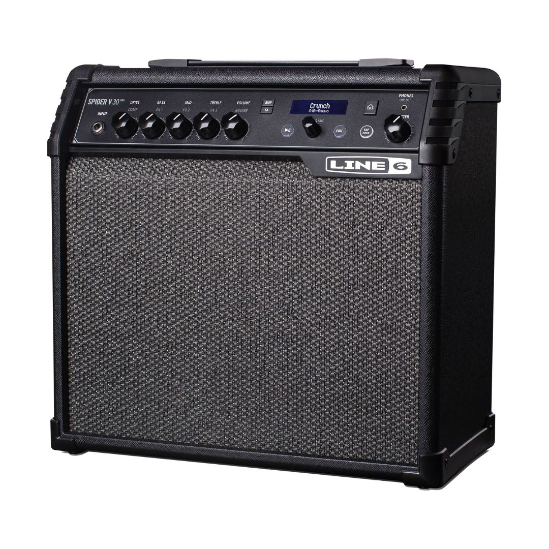 Line 6 guitar amplifier on a white background