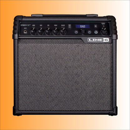 Line 6 guitar amplifier on a gradient background