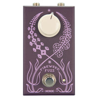Front view of MMK Electrics Fireweed Fuzz Pedal on white background