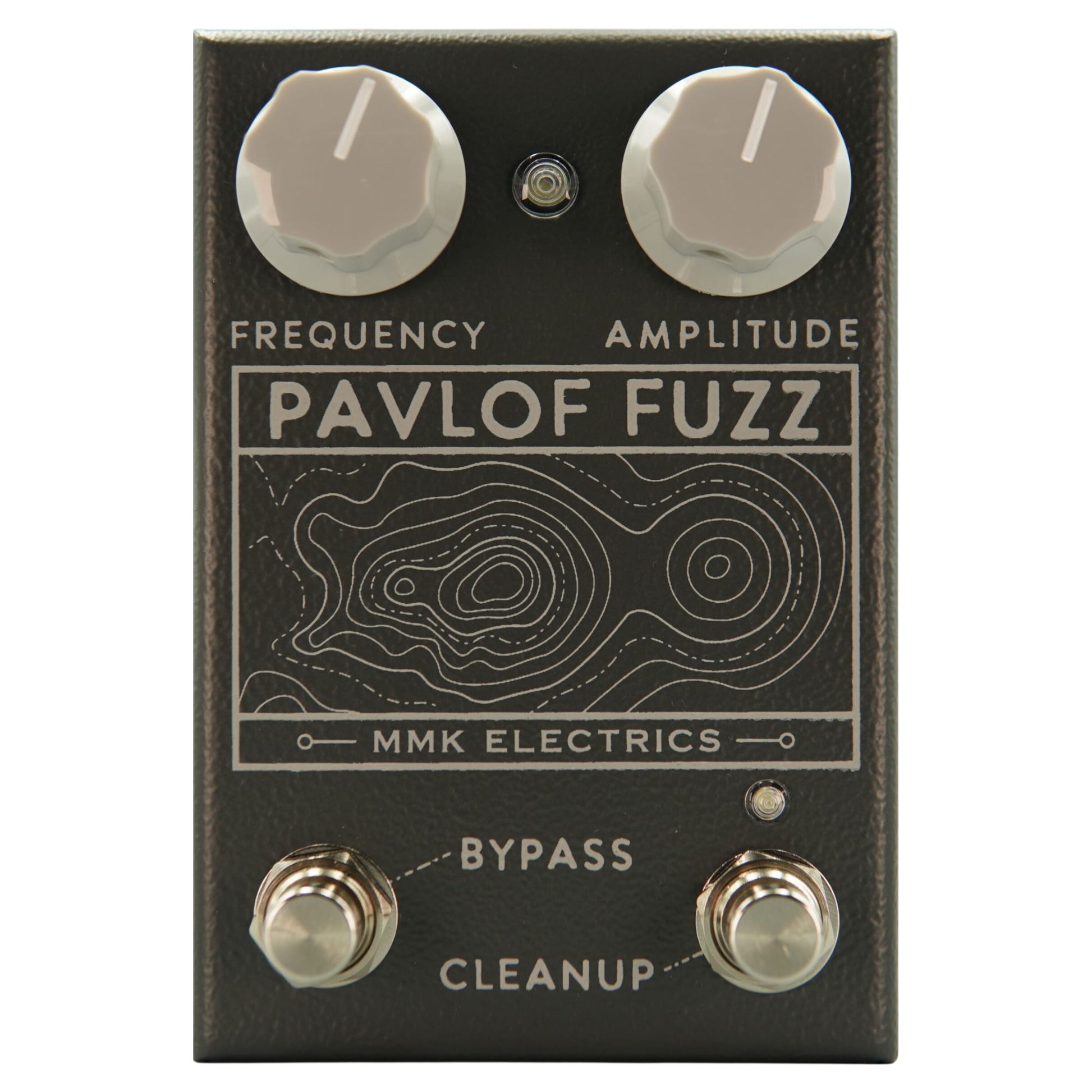 Front view of MMK Electrics Pavlof Fuzz Pedal on white background