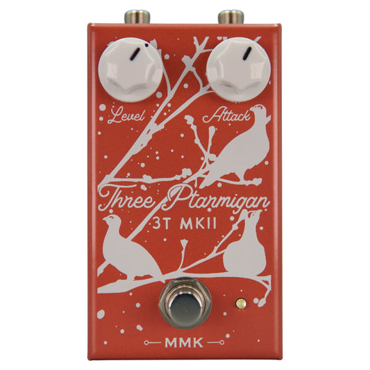 Front view of MMK Electrics Three Ptarmigan Pedal on white background