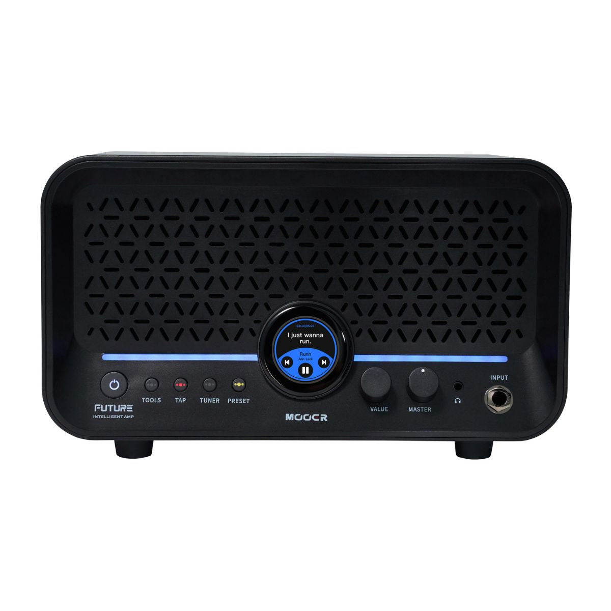 Front view of MOOER F15i Li Black on white background