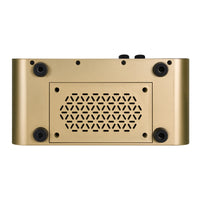 Bottom view of MOOER F15i Li Gold on white background