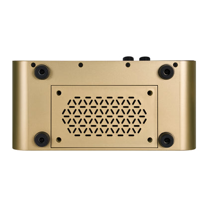 Bottom view of MOOER F15i Li Gold on white background