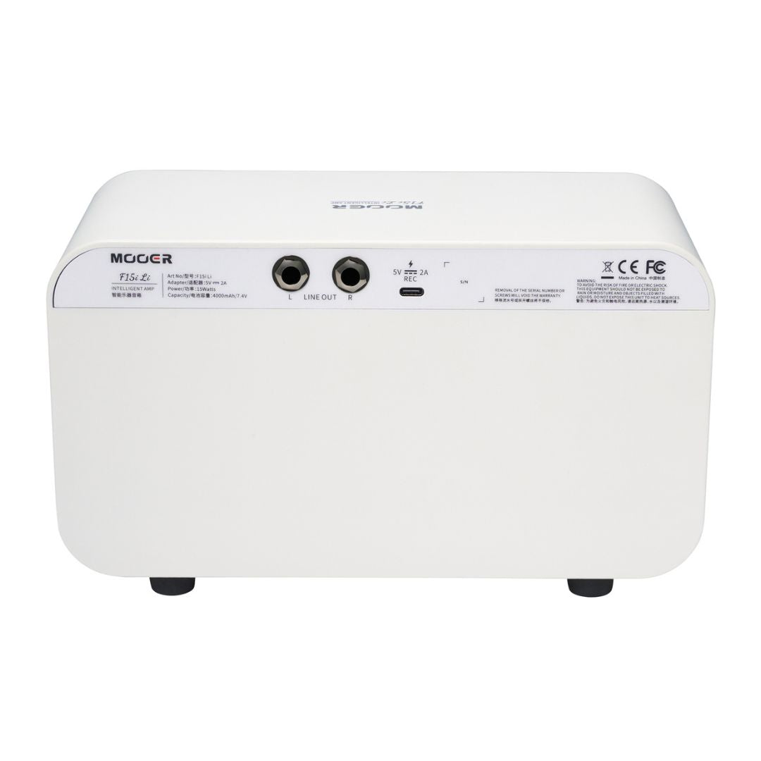 White electronic device with ports and branding on a white background