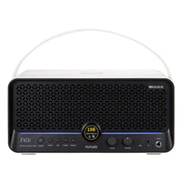 Front view of MOOER F40i Intelligent Amp Snowfall White on white background