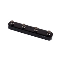 Slanted black Mooer F4 on white background