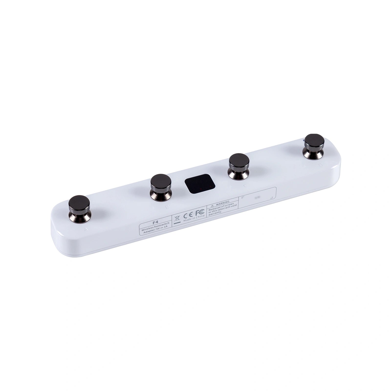 Slanted white Mooer F4 on white background