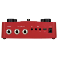 Top ports view of MOOER VE200 Vocal Multi Effects Pedal on white background