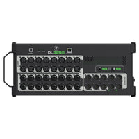Front ports view of Mackie DL32SE 32-Channel Wireless Digital Mixer on white background