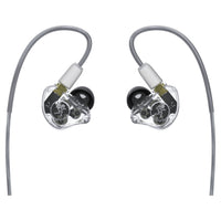Front view of Mackie MP-320 Triple Dynamic Driver Professional In-Ear Monitors on white background
