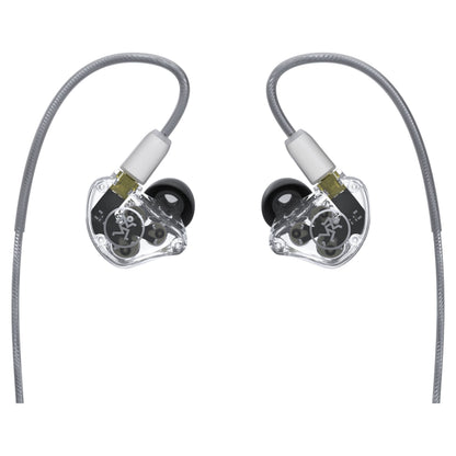 Front view of Mackie MP-320 Triple Dynamic Driver Professional In-Ear Monitors on white background