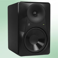 Angled view of Mackie MR824 8" Powered Studio Monitor Single on green background