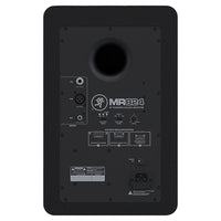 Rear ports view of Mackie MR824 8" Powered Studio Monitor on white background