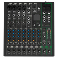 Front view of Mackie ProFX10v3+ 10-Channel Analog Mixer w/ USB Recording & Bluetooth on white background