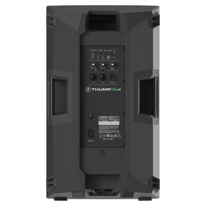 Rear ports view of Mackie Thump12v4 12” Professional Powered Loudspeaker on white background
