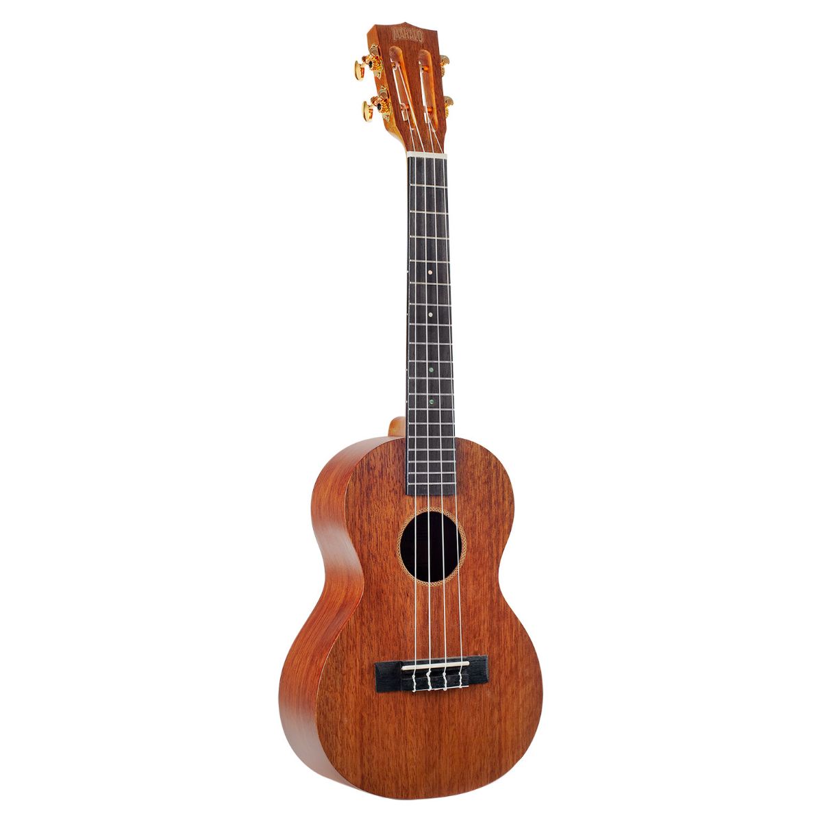 Front view of Mahalo MJ3 Java Series Tenor Ukulele Transparent Brown on white background