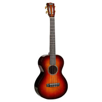Front view of Mahalo MJ4 Java Series Baritone Ukulele 3 Tone Sunburst on white background
