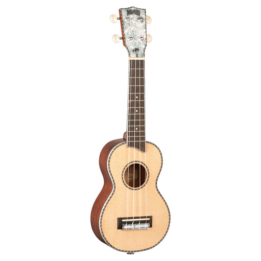 Front view of Mahalo MP1 Pearl Series Soprano Ukulele on white background