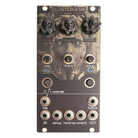 Front view of Maneco Labs Clusterverb Module on white background