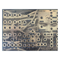 Close up view of left side of Maneco Labs Dark System M1 Table Top on white background