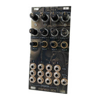 Angled front view of Maneco Labs Drums4 Module on white background