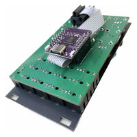 Angled rear view of Maneco Labs Drums4 Module on white background