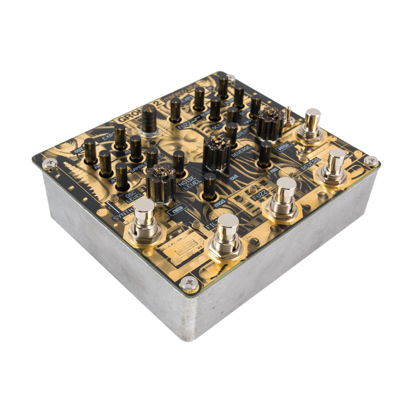 Angled front view of Maneco Labs Grone 2 Pedal on white background