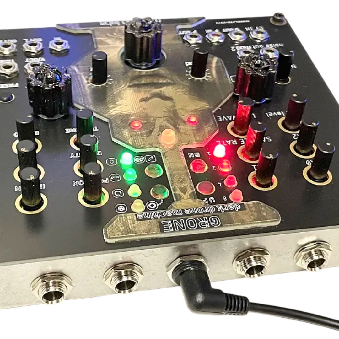 Close up top jacks view of Maneco Labs Grone Drone Table Top on white background